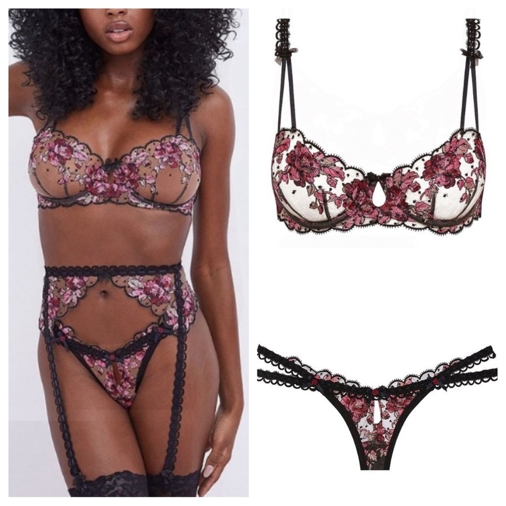 New! SET For Love and Lemons Juliet Underwire Bra and Panty 31143